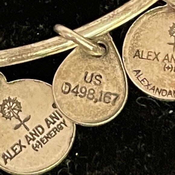 2014 Alex & Ani “Path of Life” pull chain silver tone charm bracelet - Picture 5 of 10